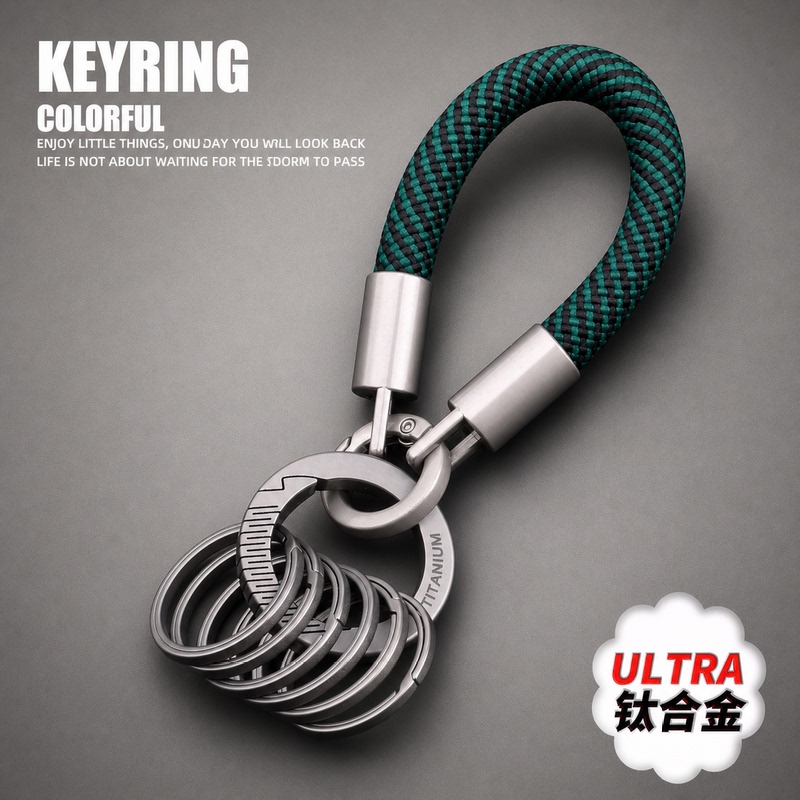 New High-End Titanium Alloy Keychain Ring Pendant Rope, Sturdy and Durable, Unisex Keychain Chain New High-End Titanium Alloy Keychain Ring Pendant Rope, Sturdy and Durable, Unisex Keychain Chain