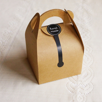 Thickened Baking Box Empty Gift Box Portable West Point Packaging Box Cookie Box Kraft Paper Cow Card Spot