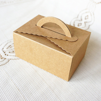 Korean style portable West Point packaging box Baking box cake box biscuits box candy box imported cattle card kraft paper box