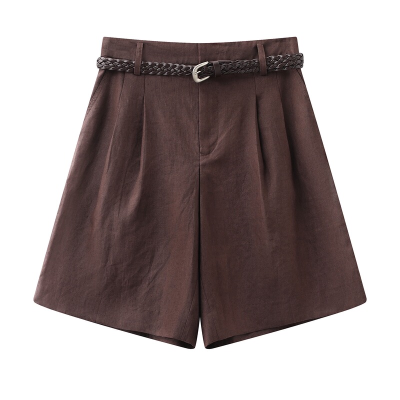 Ainuosi Official Flagship Store 2026 Summer New Style Loose Casual Pants Shorts Women's Wide-Leg Pants Br332108
