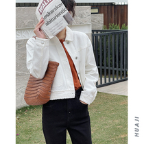 Flower Ji A737 white legs long retro Joker burrs small man short coat 2021 new womens coat