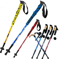 Thiết bị ngoài trời Màu sắc tay cầm eva 7075 cực trekking nhôm gậy đi bộ Ông già đi bộ gậy - Gậy / gậy gậy ba chân