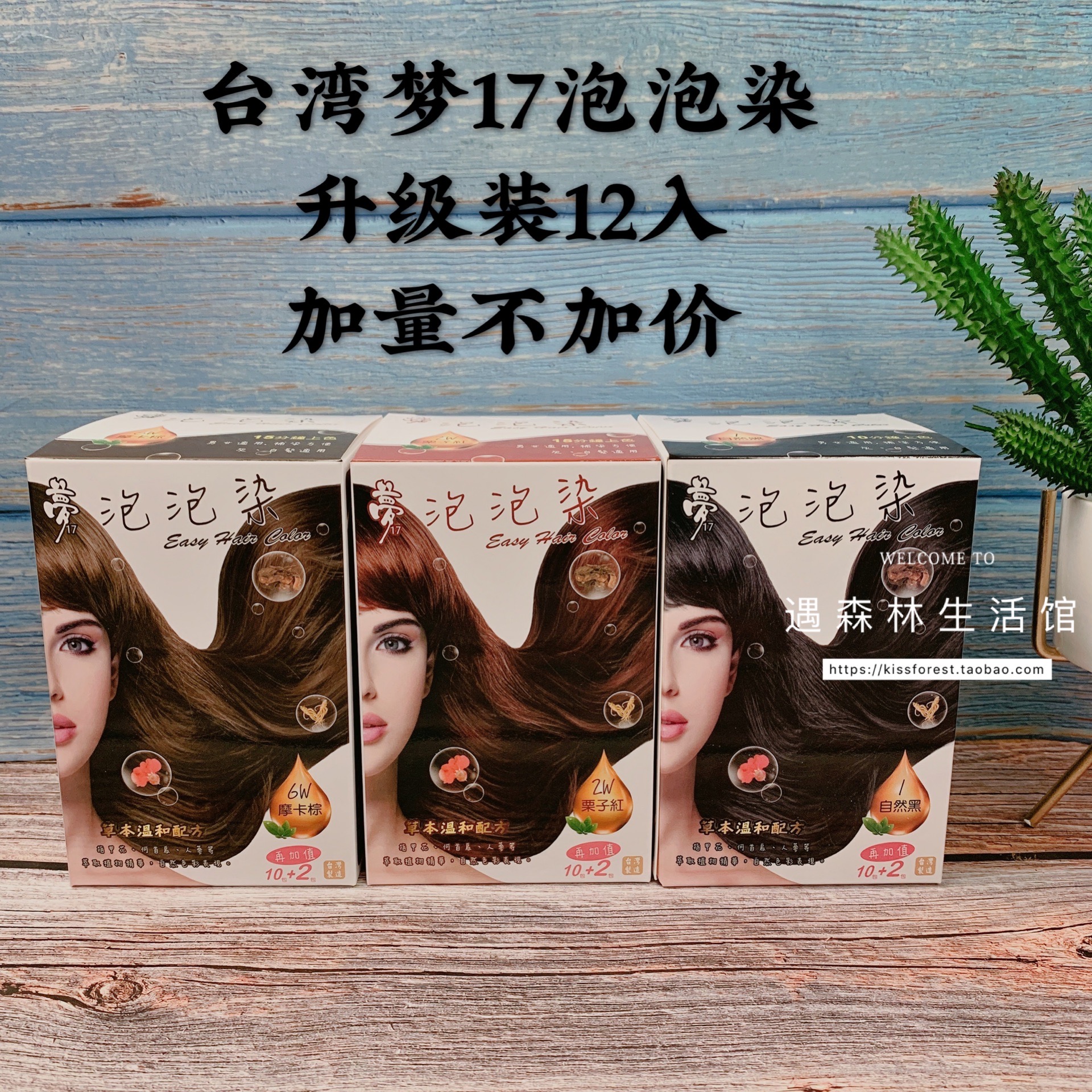 Taiwan Original Dress Dream 17 Bubble Dyeing Plant Dyeing Cover White Hair Dyeing Cream Foam Dyeing agent Upgrade 12 into the latest date