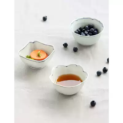 Spot imported from Japan Arita-yaki white porcelain side dishes deep dishes Three kinds of carton sets Japanese small bowl group
