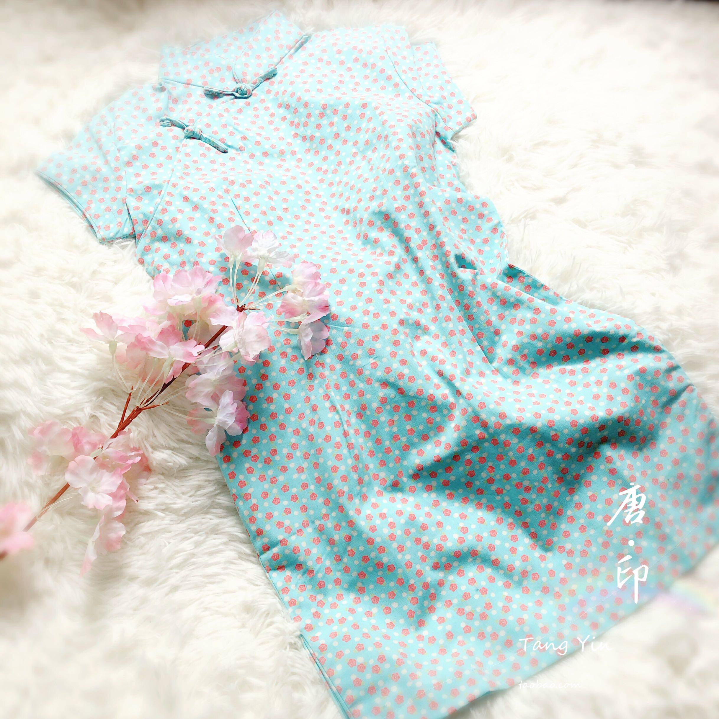 Export children's pure cotton cheongsam