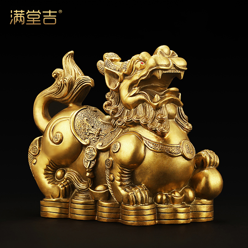 (clearance) the lucky mythical place pieces of pure copper male and female copper skin mule household lucky nafu new store opened to send gifts