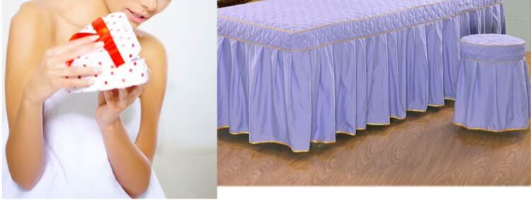 Beauty khăn trải giường gia đình bốn phong cách châu Âu giường massage thẩm mỹ viện điều trị Body đặt đặc biệt cung cấp miễn phí vận chuyển màu một mảnh đục - Trang bị tấm ga phủ giường spa