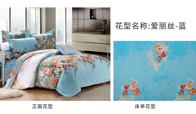 Nam Cực bông denim giường bông vải quilt đôi mùa xuân và mùa hè giường gói hàng hóa 1,8 / 1,5m - Bộ đồ giường bốn mảnh bộ ga nệm