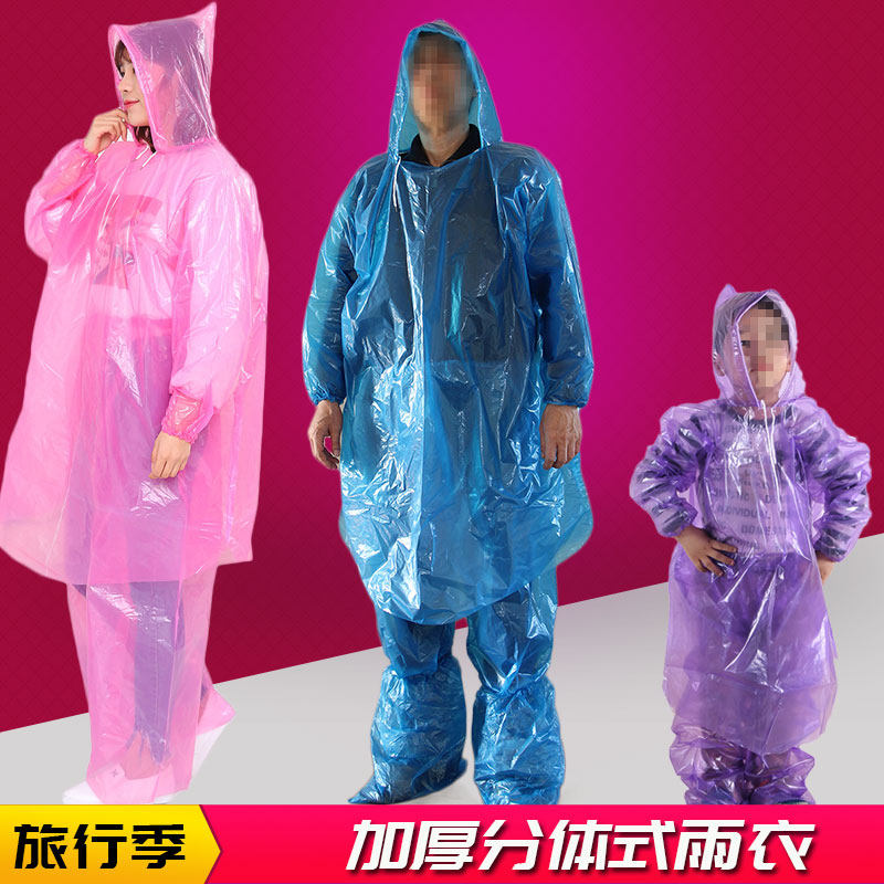 Adult outdoor disposable female splitter raincoat suit male cycling thickening up tourist drift