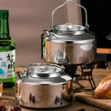 Портативный складной дорожный универсальный кофейник из нержавеющей стали для кемпинга, заварочный чайник