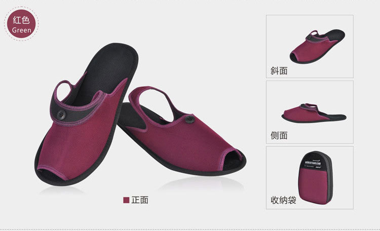 Du lịch ngoài trời dép gấp di động nam giày đi biển chống trượt dép khách sạn dép nữ máy bay du lịch - Khởi động ngoài trời giày bảo hộ siêu nhẹ
