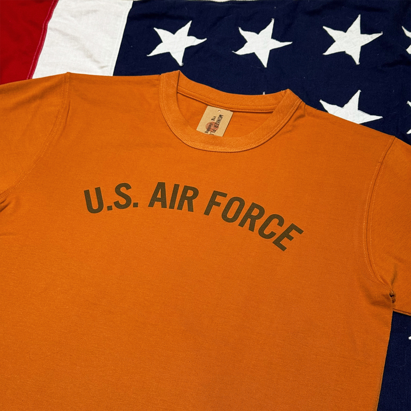 American Retro Amekaji Usa Military Style Air Force Simple Evergreen Style Unisex Couple T-Shirt