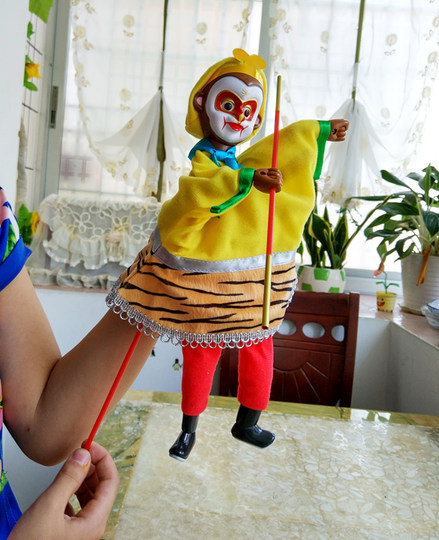 Taschenpuppe, Affenkönig, Affenkönig, Palmenpuppe mit rotierendem Stab, pädagogische Puppe für Kinder, besonderes Geschenk