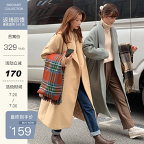 EKOOL custom padded thickened wool coat womens middle and long winter new thin wool coat women