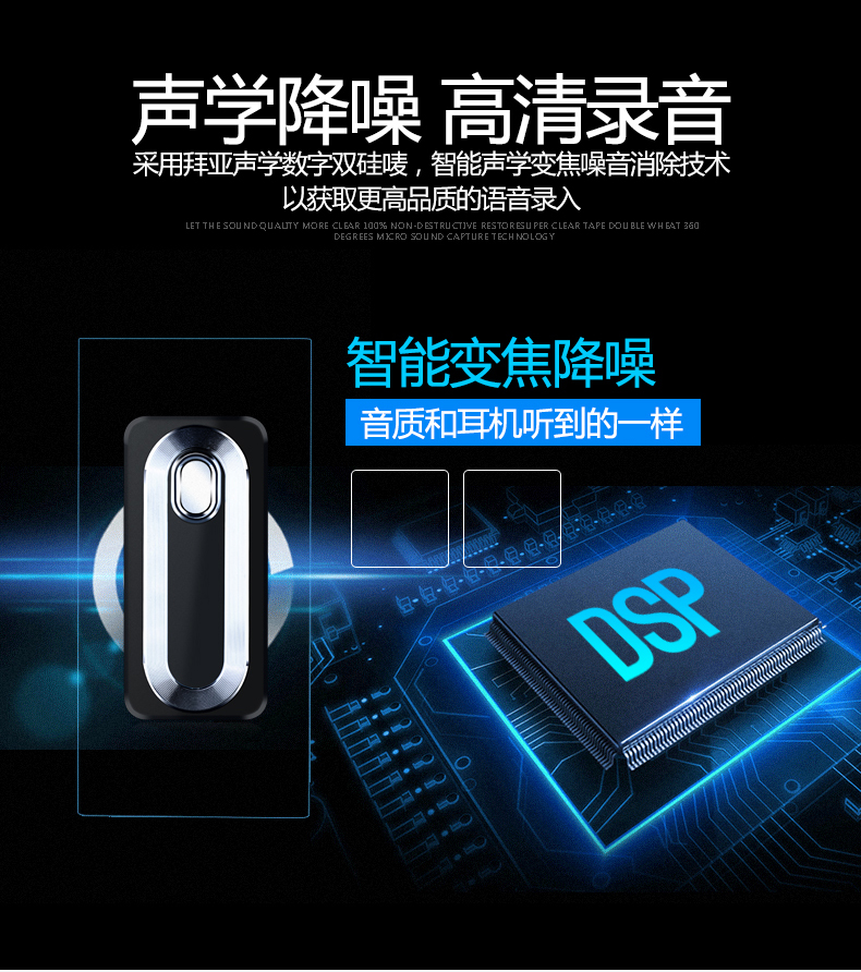 Bút ghi âm Mrobo chuyên nghiệp Giảm tiếng ồn HD điều khiển từ xa mini U đĩa sinh viên Máy nghe nhạc MP3 Walkman - Máy nghe nhạc mp3 máy nghe nhạc ruizu