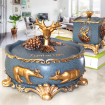 Ashtray Obanquet Hall House Residence Hall Home Decoration Items Swing Piece Creative Desktop Crystal Glass Smoke Cylinder Big Personality Trend