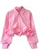 Sweet Three-Dimensional Ruffle Trim Design Shirt 2025 New Chic Slim-Fit Short Top