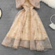 High-end bowknot suspender skirt 2022 summer Korean version of celebrity temperament slim waist and thin a-line dress dress