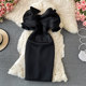 French celebrity dresses are thin, light and luxurious, banquet party, ruffled, one-shoulder, off-shoulder and hip dress