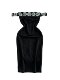 Light Luxury Socialite Sexy Strapless Backless Black Dress for Women, Heavily Embellished with Rhinestones, Waist-Cinching, Slimming, Bodycon Evening Gown