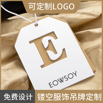 Clothing store tag custom high-grade clothes hollow elevator logo label custom womens price sample card listing