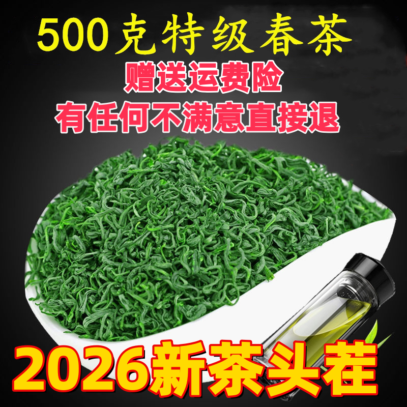2026 New Tea Premium Grade Rizhao Green Tea Spring Tea Chestnut Fragrance Bean Fragrance Roasted Green Tea Long-Lasting Fragrance 500g Rich Aroma Shandong
