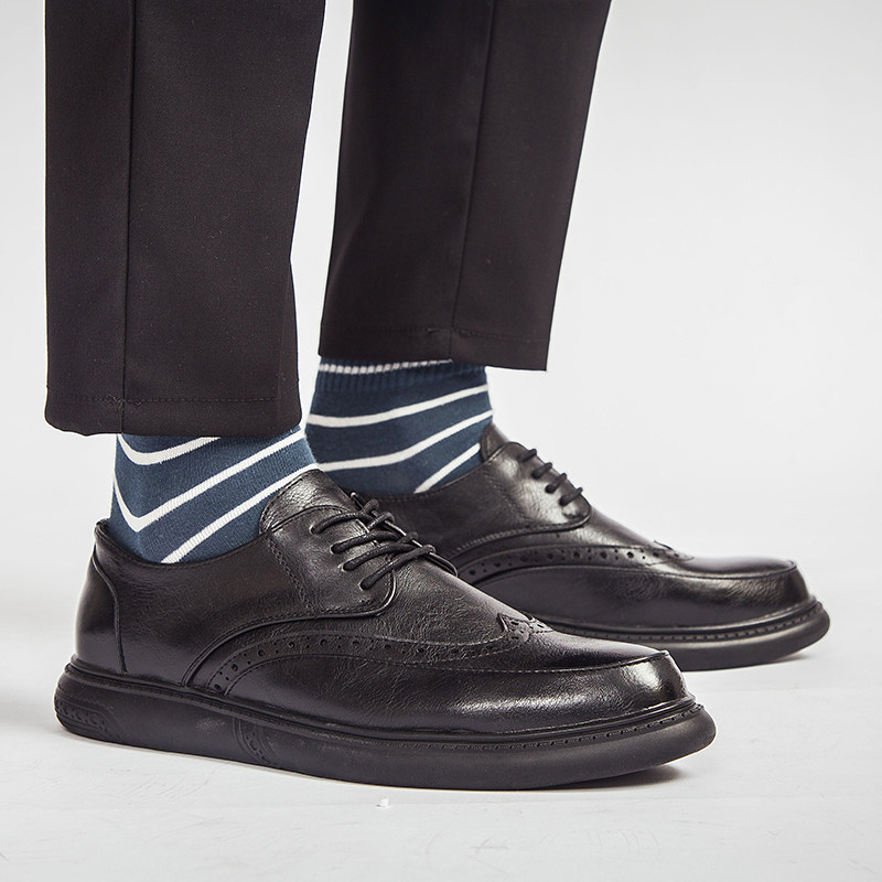 Business Casual Leather Shoes Man Han Edition Youth Worthy Suits Shoes Positive Fashion Trends To Work Shoes Leather Shoes 100 Hitch Shoes