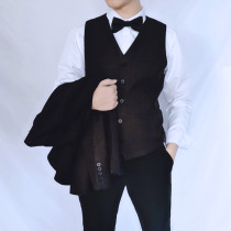 2019 new mens suit vest British style double breasted vest clip slim fashion business vest vest men