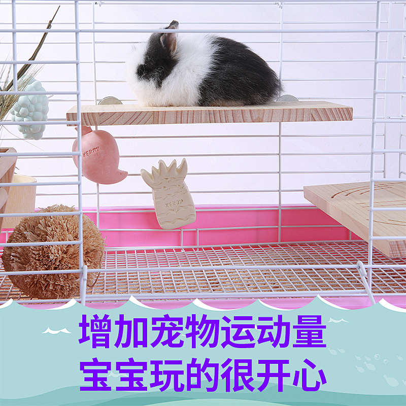 Chincho springboard new creative wooden pet pedal rabbit guinea pig toy platform Leisure