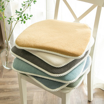Japanese lamb fluff cushion autumn and winter chair mat thickened horseshoe chair cushion can be removed from simple household cushion