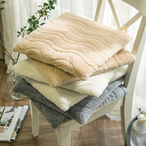 Japanese autumn and winter long plush chair mat thickening can be removed from the Nordic chair cushion office seat mat