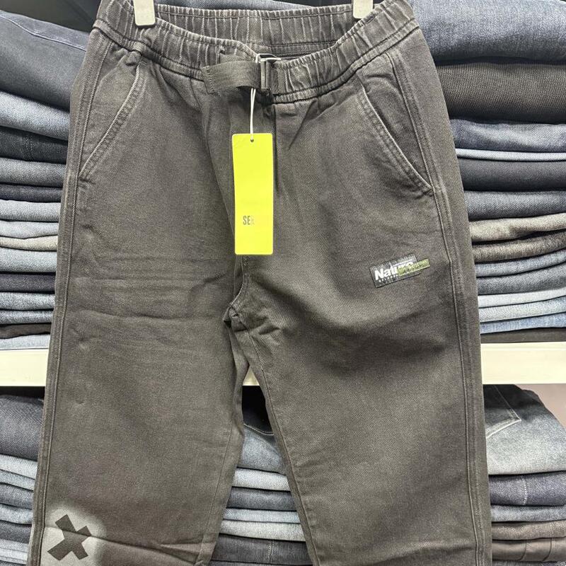 Senjia Men's Jeans Autumn and Winter New Loose Jogging Pants