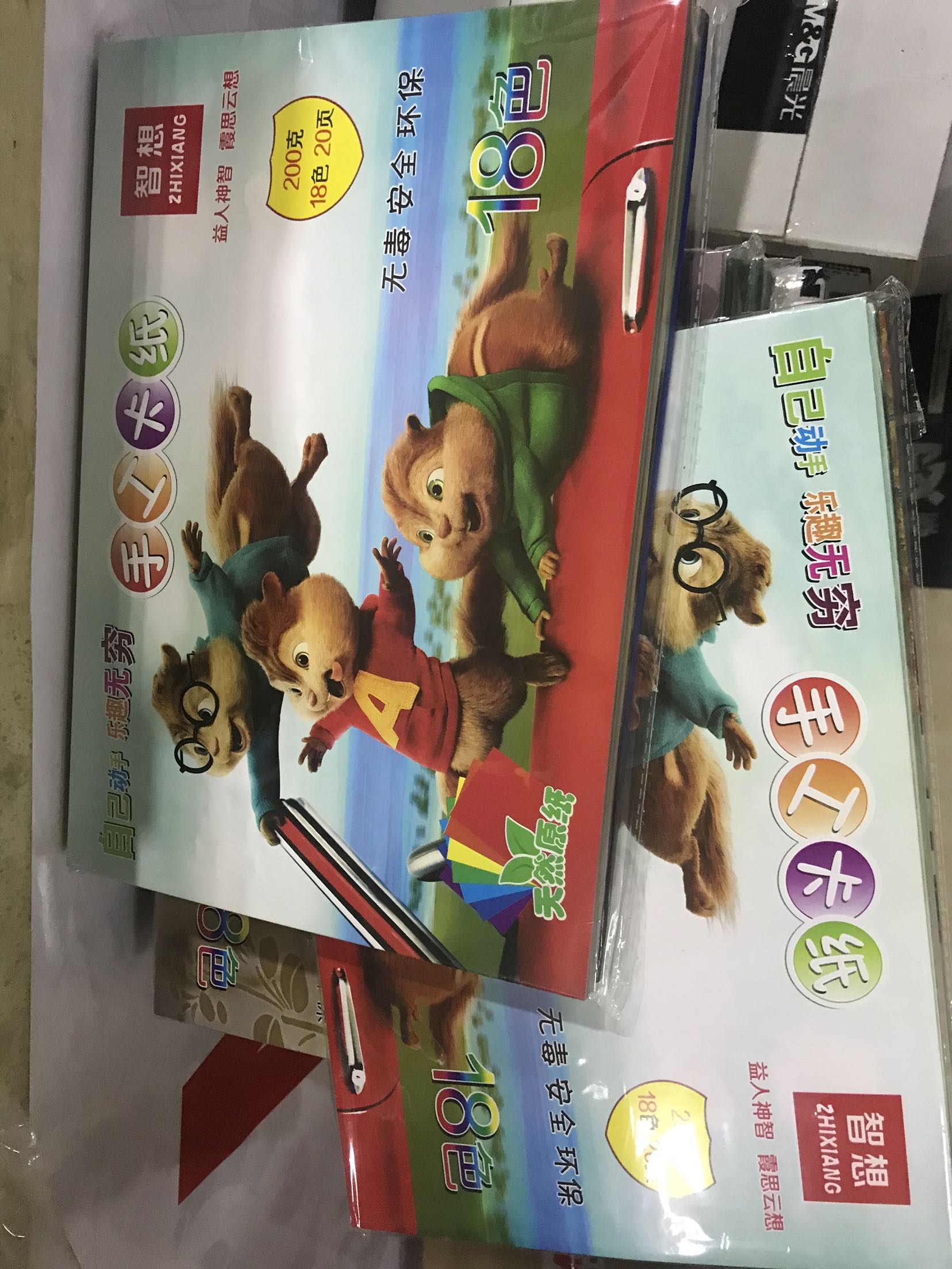 8K handmade cardboard 16 color safety cardboard