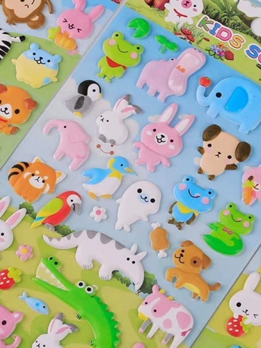 Детские мультяшные трехмерные цифровые наклейки, награда для детского сада для принцессы, наклейка, в 3d формате