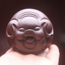 Golden pig home blessing full of little pig purple sand handmade tea pet small sculpture tea play ornaments to pig Jinhuxuan
