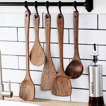 Chicken wenge spatula cooking high temperature resistant and anti-scalding kitchen household non-stick pan solid wood spatula wooden spoon Large soup spoon rice spoon