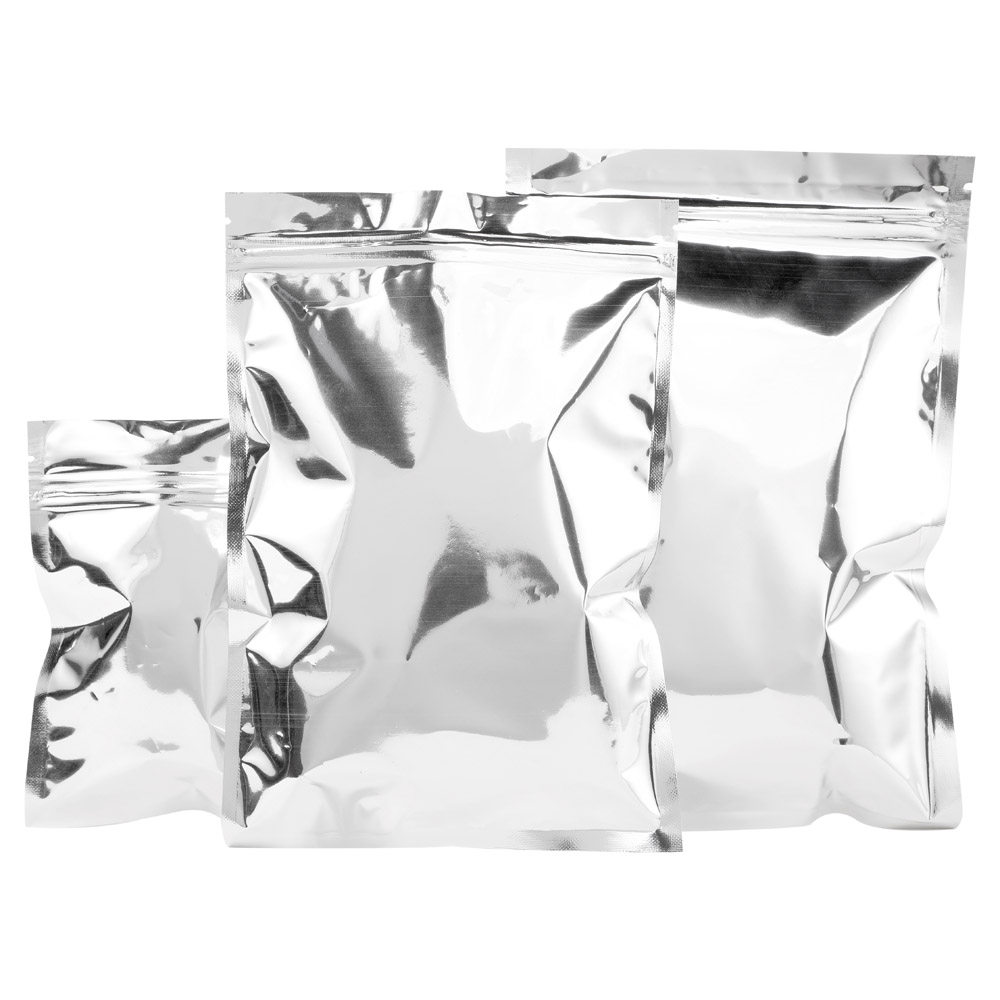 Bright Silver Aluminum Ziplock Bag Underwear Clothing Bag Jewelry Bag Tool Packaging Bag Household Supplies Bag Subpackage Bag