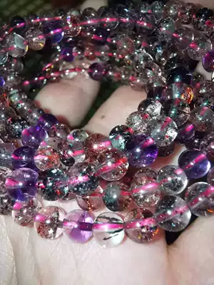 And beauty Crystal three-wheel backbone Crystal Super Seven Crystal red and black brown gold and other colors