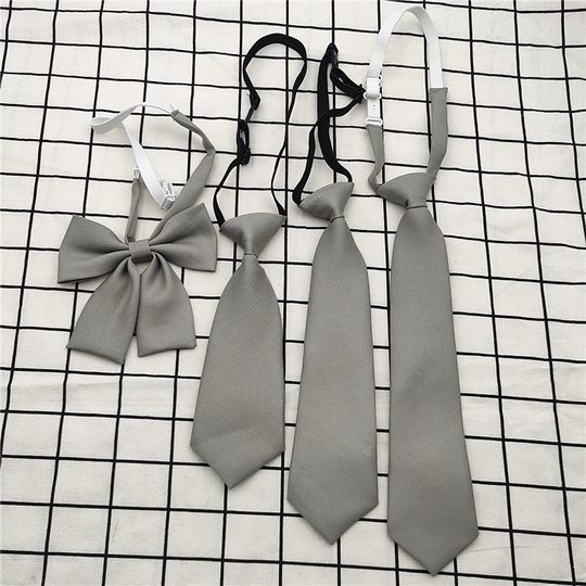 灰色!幼儿园领带领花小学生低年级男女儿童校服学院蝴蝶结领花