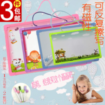 Whiteboard Cartoon toy drawing board Childrens magnetic 20*30 30*40 double-sided hanging message board office 3