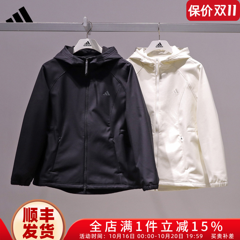 Adidas Women's 2026 Winter Loose-Fitting Sports Hooded Jacket Kz1595/Kz1597