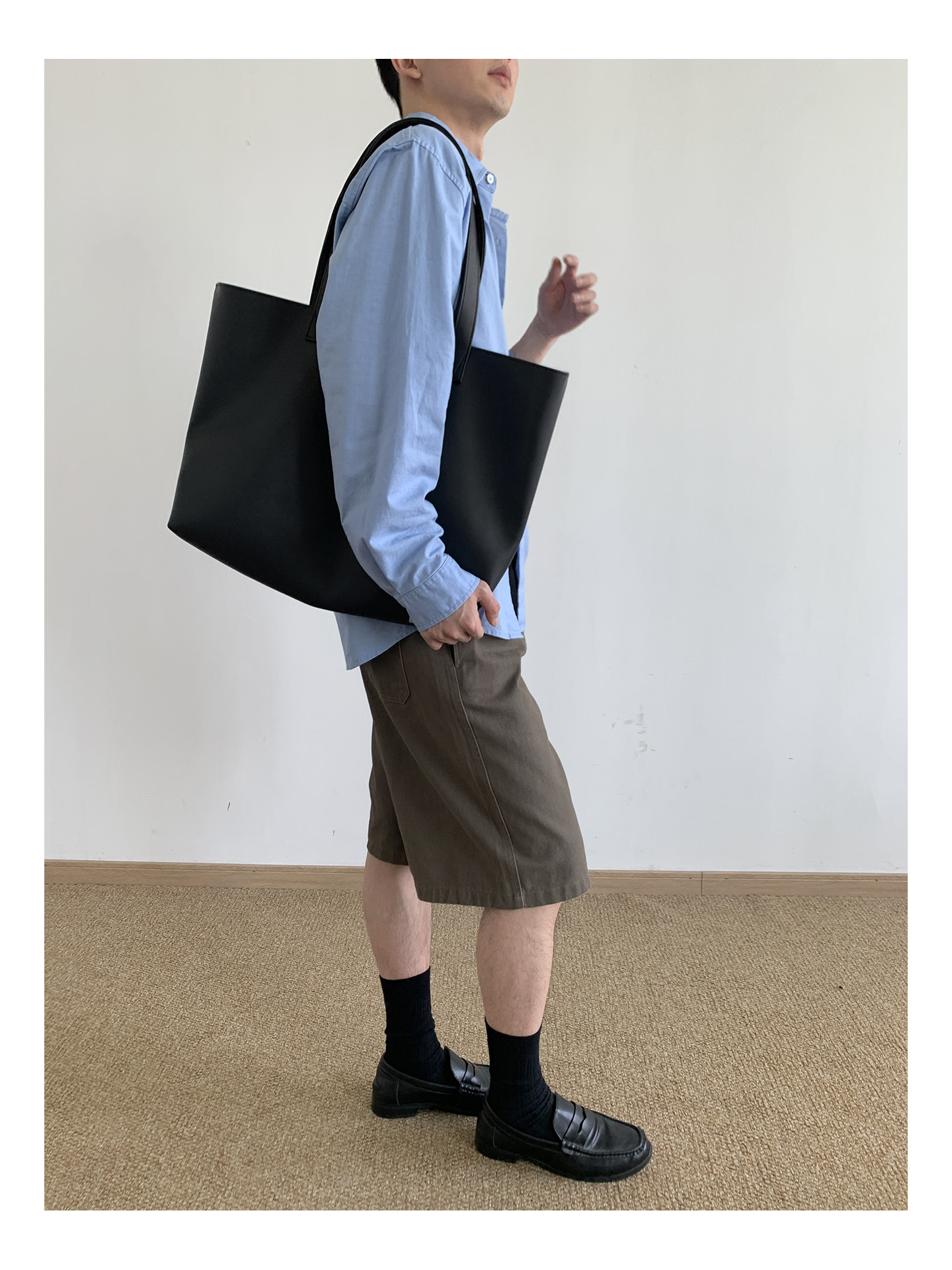 MION Blue Linen Loose Shirt