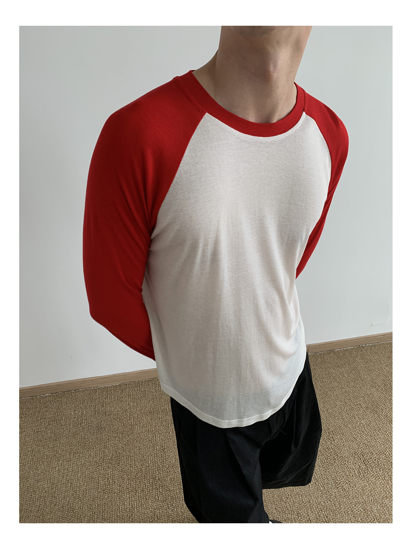 MION Cropped Raglan-Sleeve Crewneck Tee