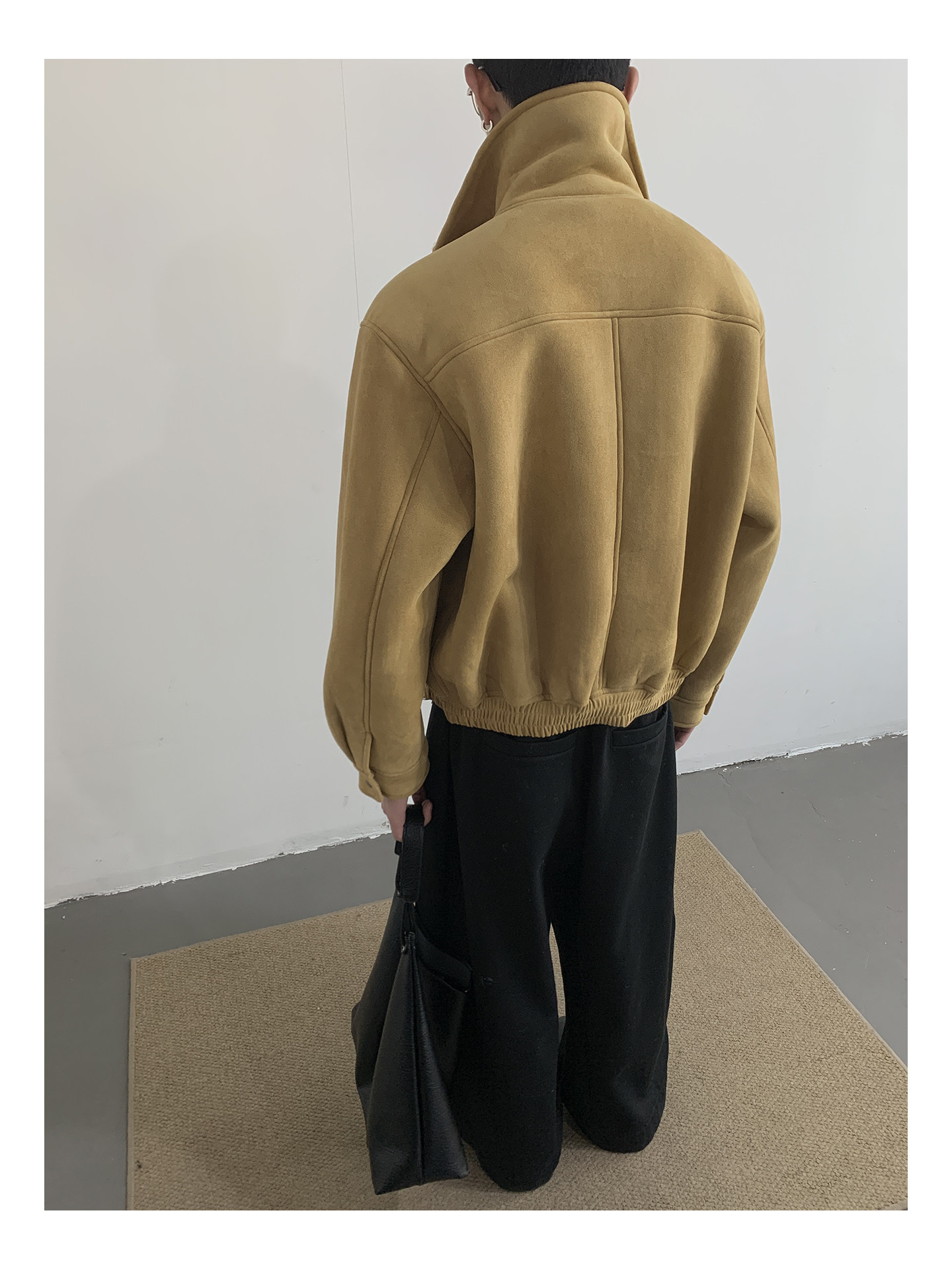 MION Fur-Lined Cropped Coat