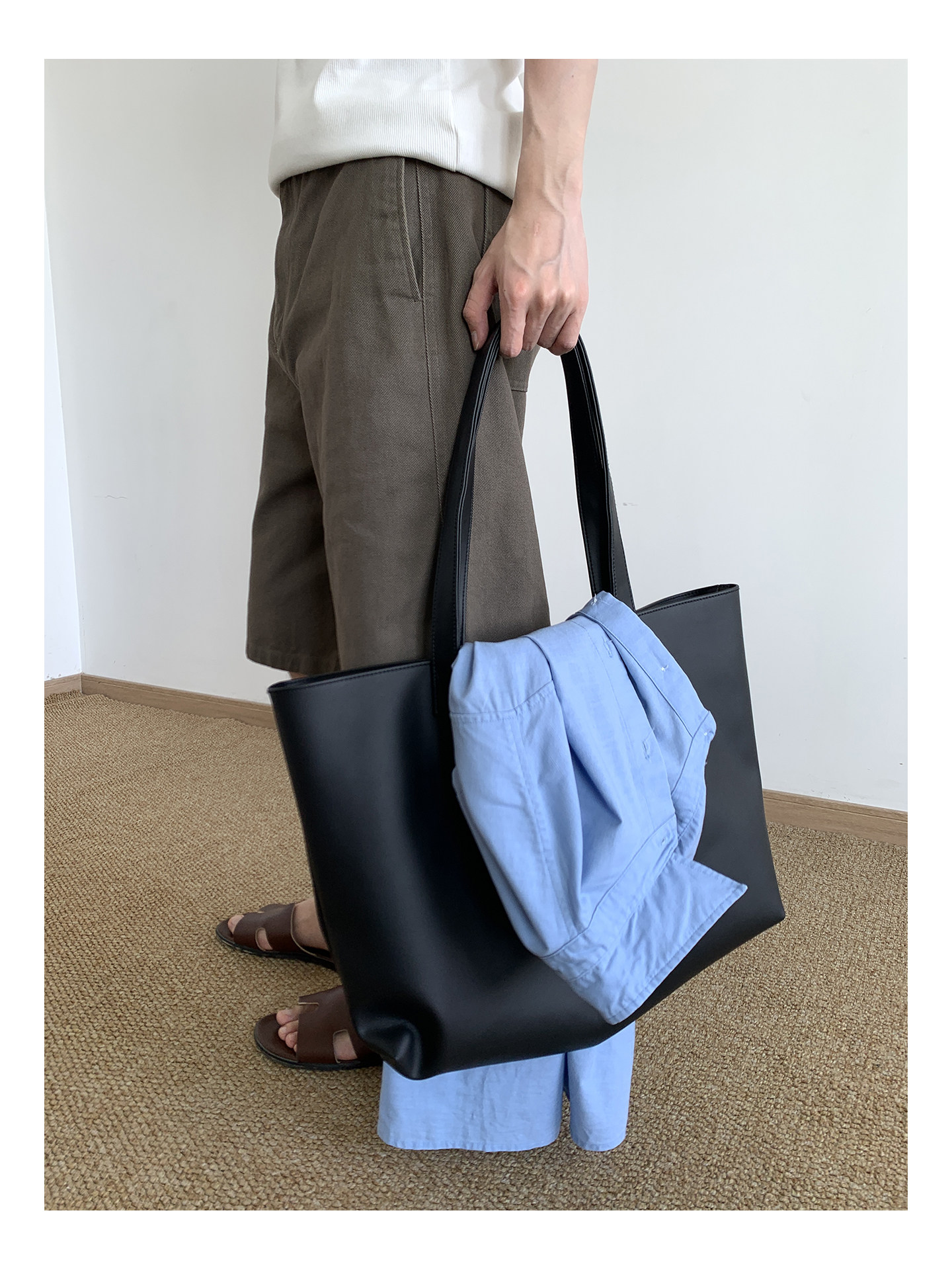 MION Blue Linen Loose Shirt