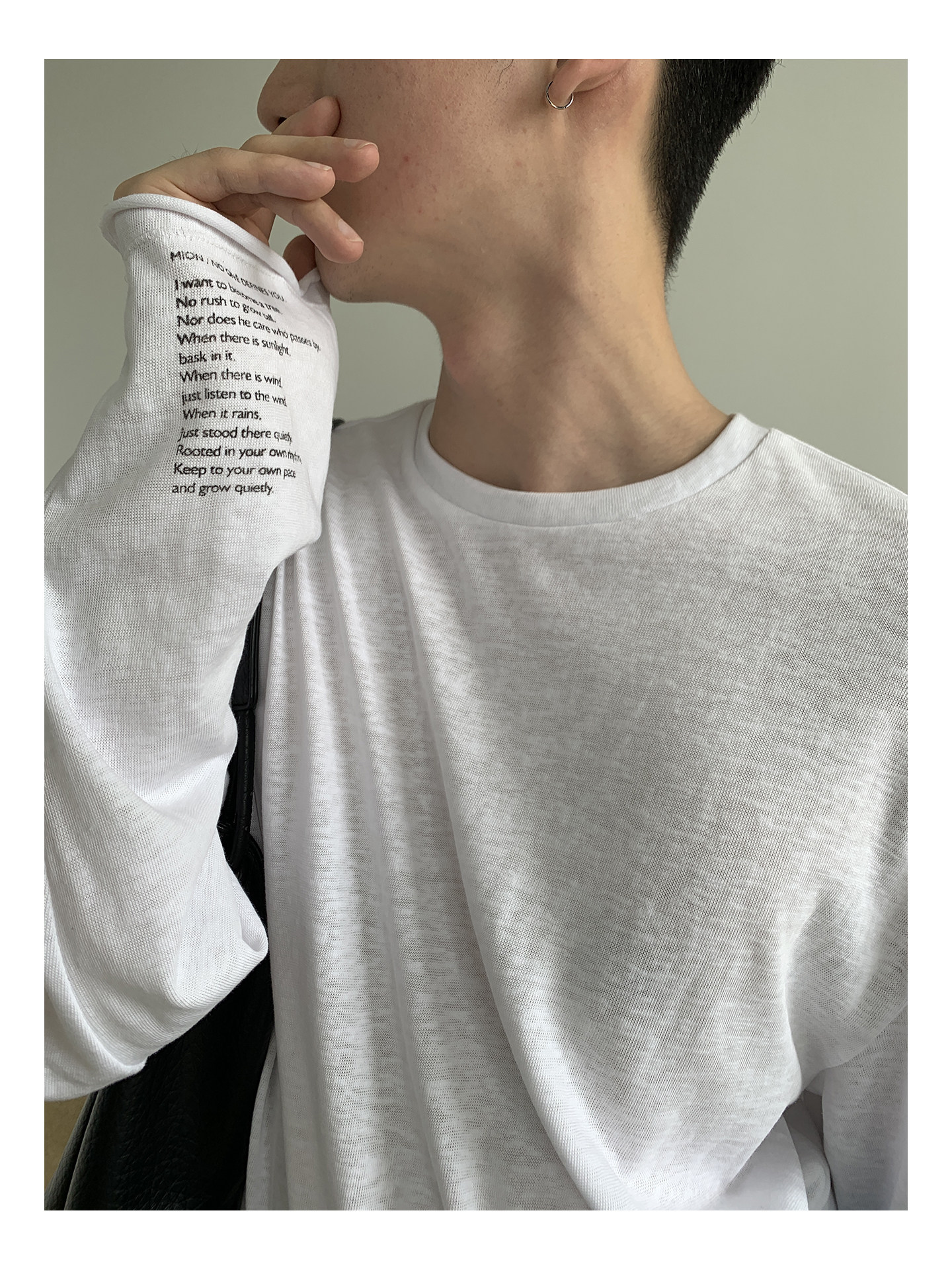 MION Relaxed Slub Cotton Long-Sleeve Tee