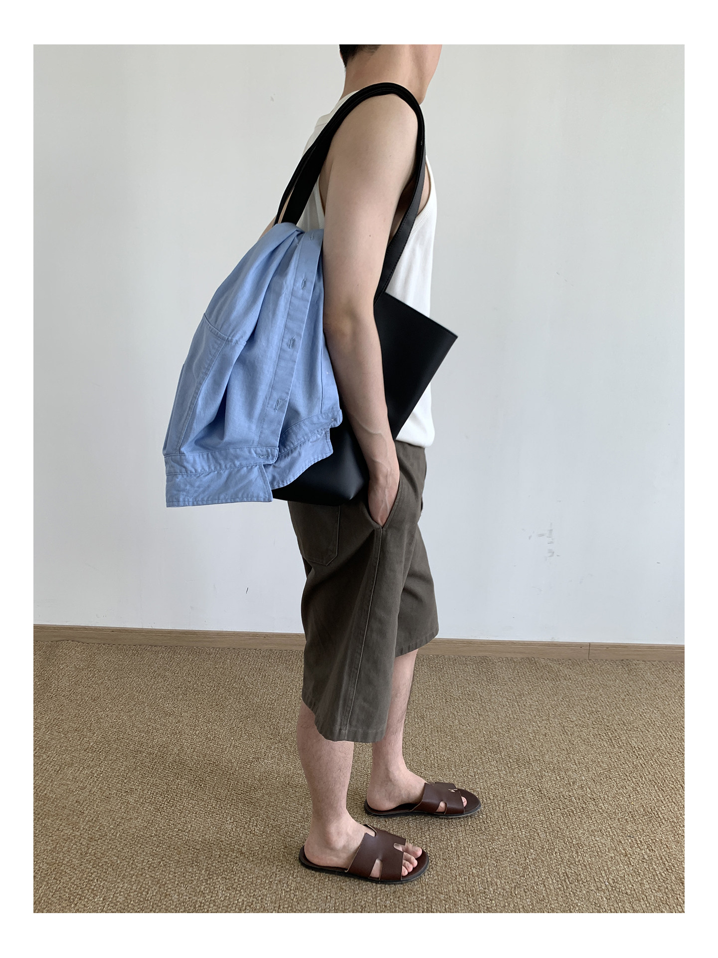 MION Blue Linen Loose Shirt