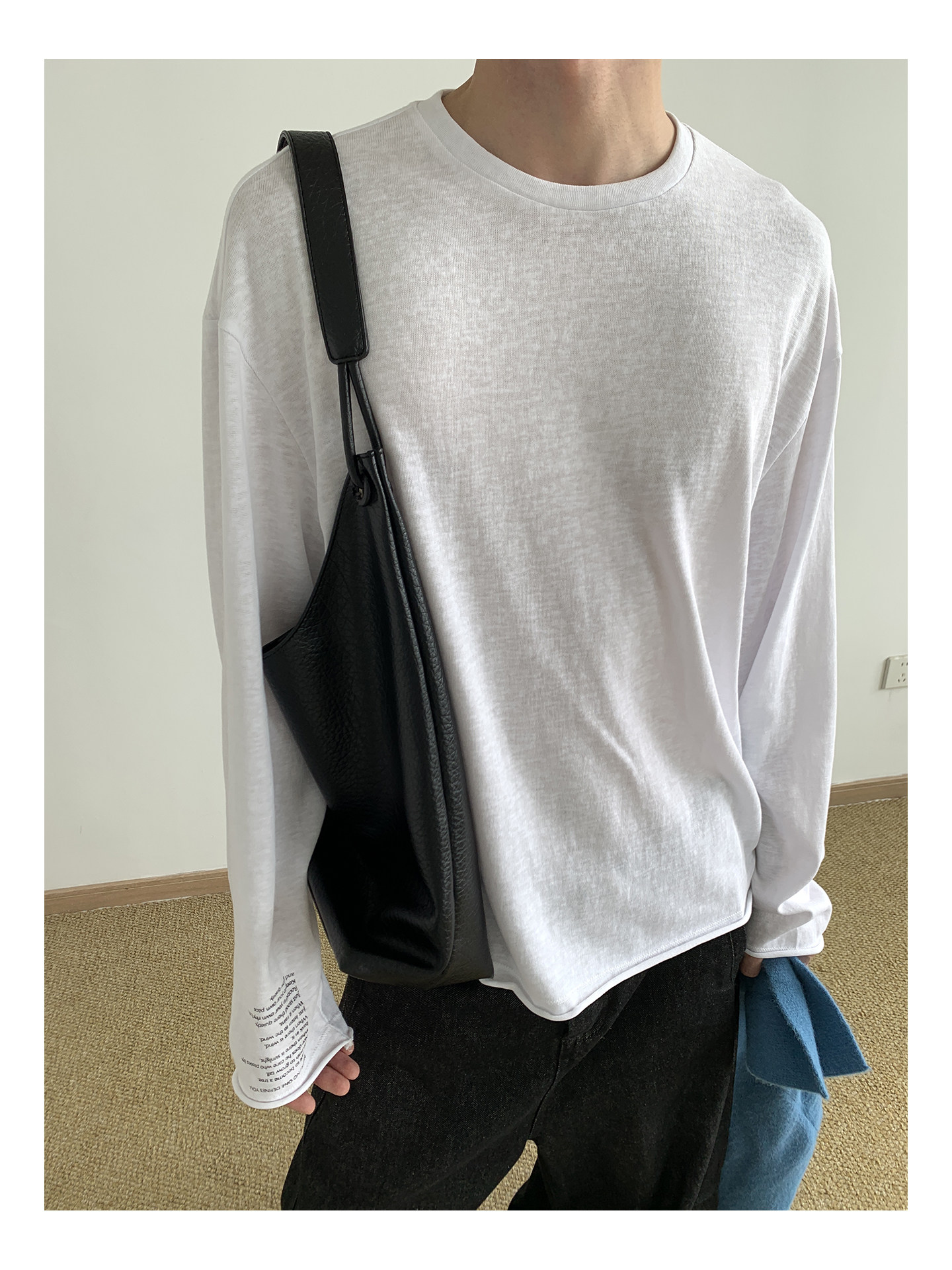 MION Relaxed Slub Cotton Long-Sleeve Tee