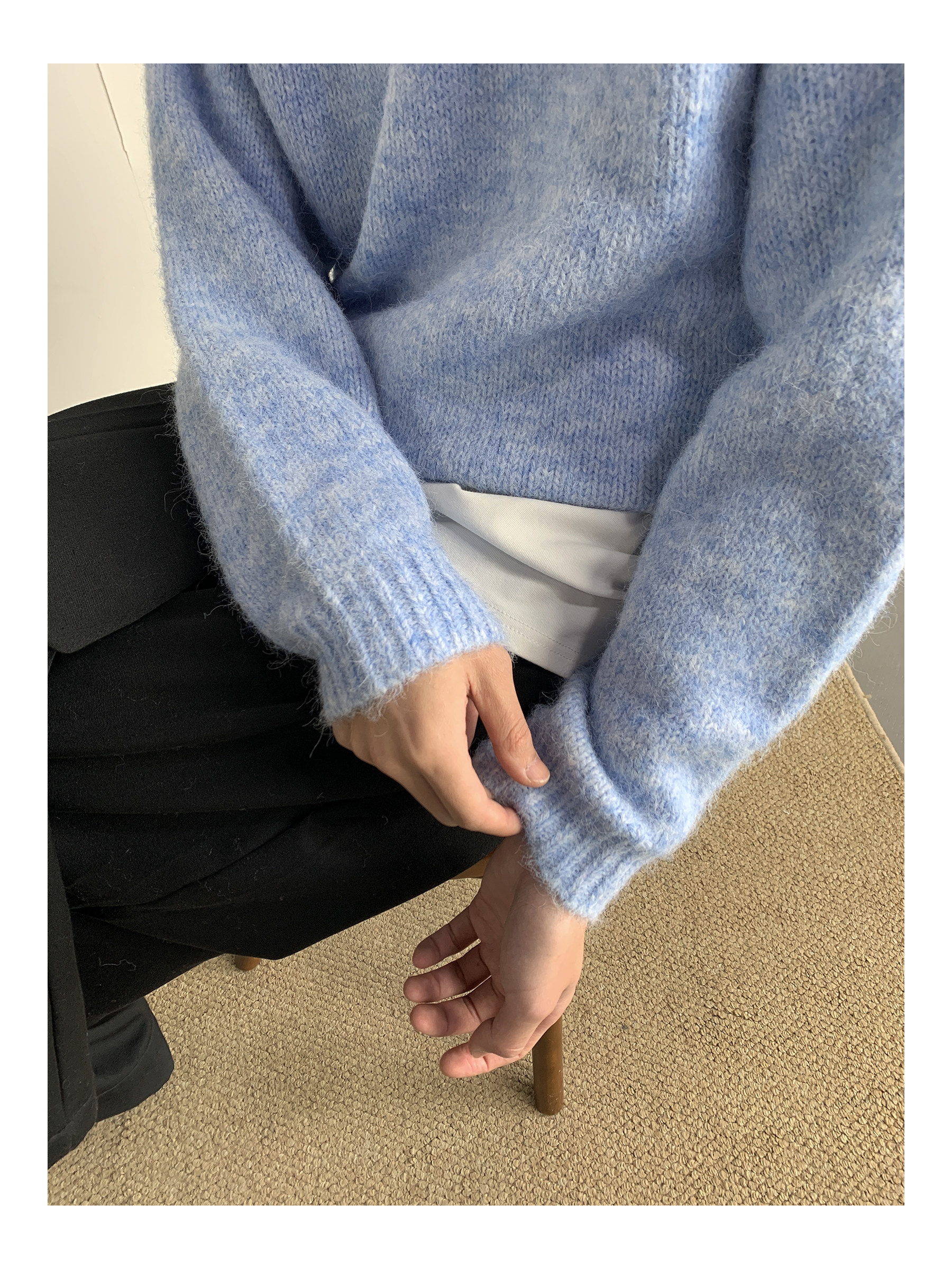 MION Thickened Wool Knit Sweater