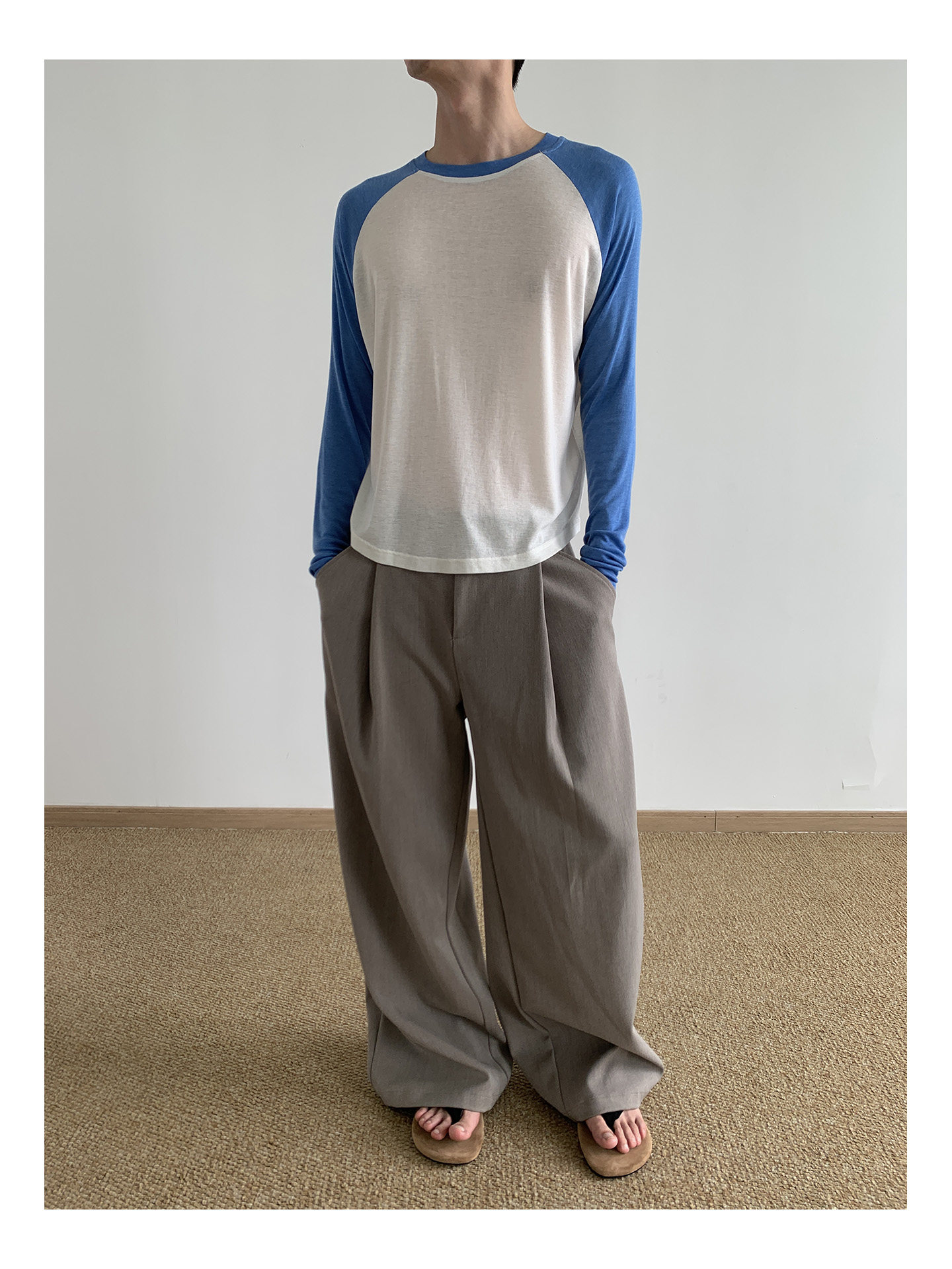 MION Cropped Raglan-Sleeve Crewneck Tee